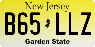 NJ license plate B65LLZ