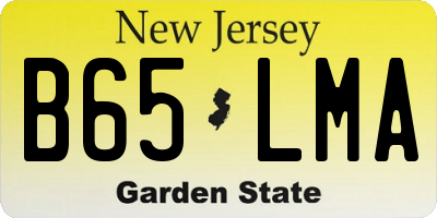NJ license plate B65LMA