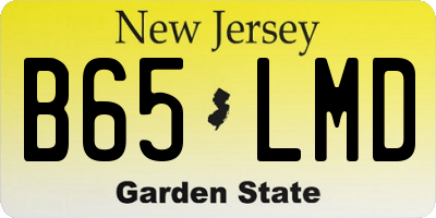 NJ license plate B65LMD