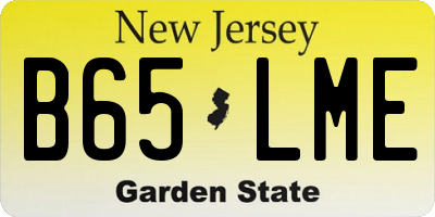 NJ license plate B65LME