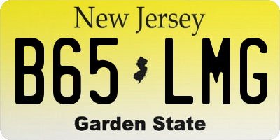 NJ license plate B65LMG