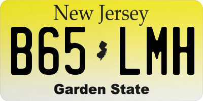 NJ license plate B65LMH