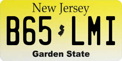 NJ license plate B65LMI