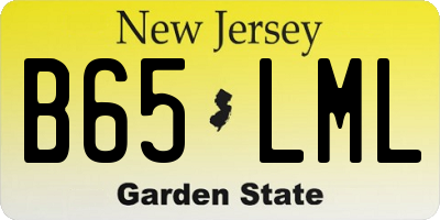 NJ license plate B65LML