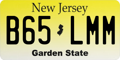 NJ license plate B65LMM