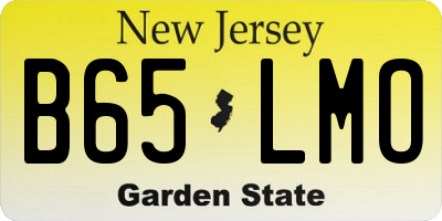 NJ license plate B65LMO
