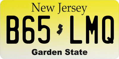 NJ license plate B65LMQ