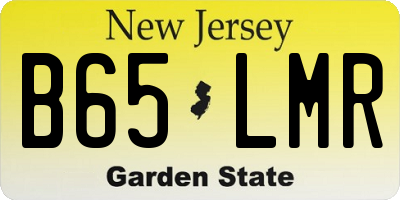 NJ license plate B65LMR