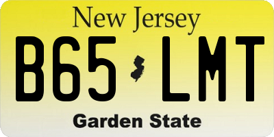 NJ license plate B65LMT