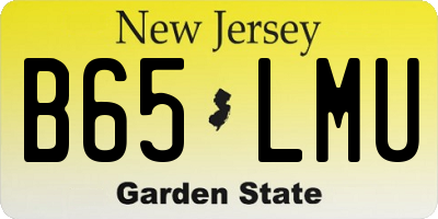NJ license plate B65LMU