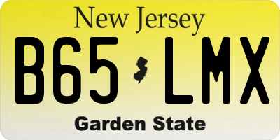 NJ license plate B65LMX