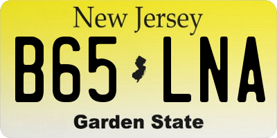 NJ license plate B65LNA