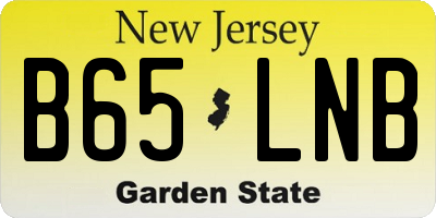 NJ license plate B65LNB