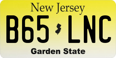 NJ license plate B65LNC