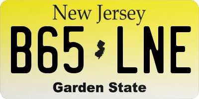 NJ license plate B65LNE