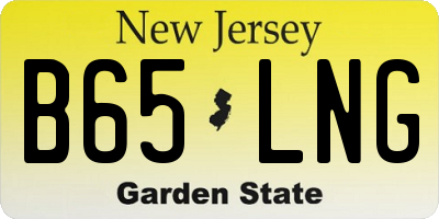 NJ license plate B65LNG