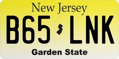NJ license plate B65LNK