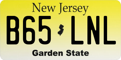 NJ license plate B65LNL