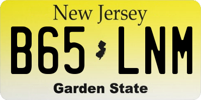 NJ license plate B65LNM