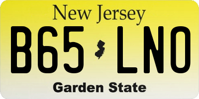 NJ license plate B65LNO