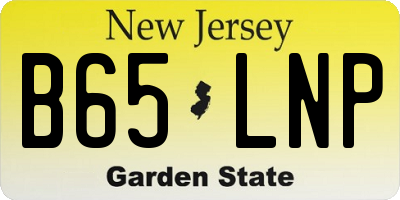 NJ license plate B65LNP