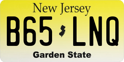 NJ license plate B65LNQ