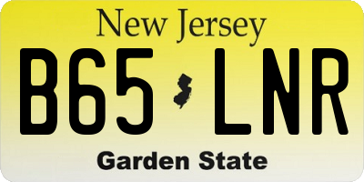 NJ license plate B65LNR