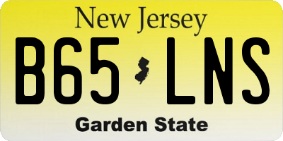 NJ license plate B65LNS