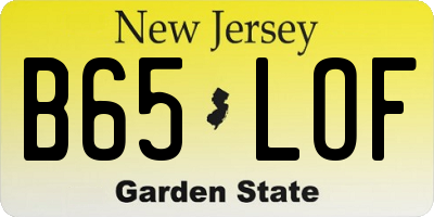 NJ license plate B65LOF