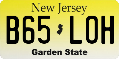 NJ license plate B65LOH
