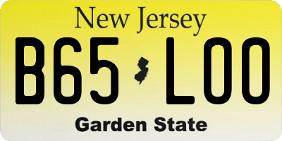 NJ license plate B65LOO