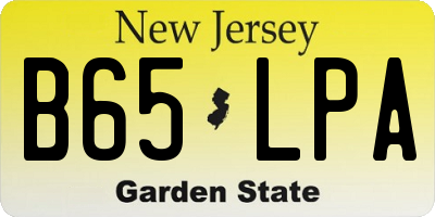 NJ license plate B65LPA