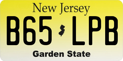NJ license plate B65LPB