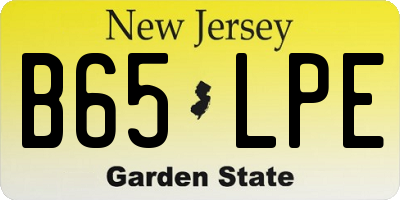 NJ license plate B65LPE