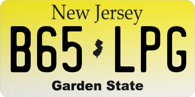 NJ license plate B65LPG