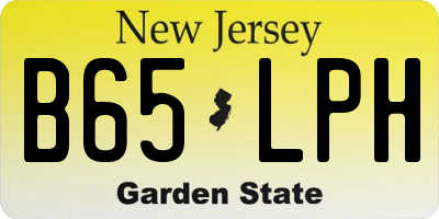 NJ license plate B65LPH