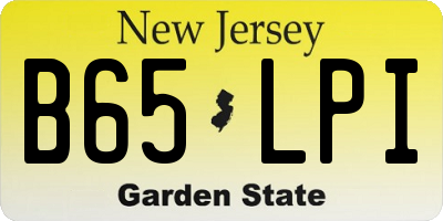 NJ license plate B65LPI