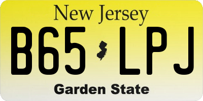 NJ license plate B65LPJ
