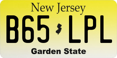NJ license plate B65LPL