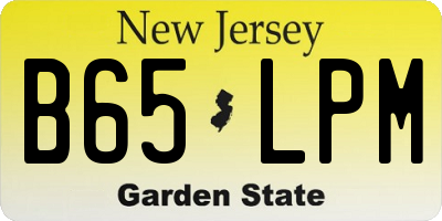 NJ license plate B65LPM