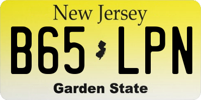 NJ license plate B65LPN