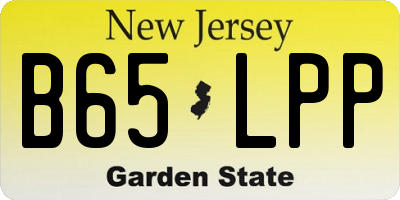 NJ license plate B65LPP