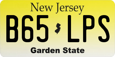 NJ license plate B65LPS