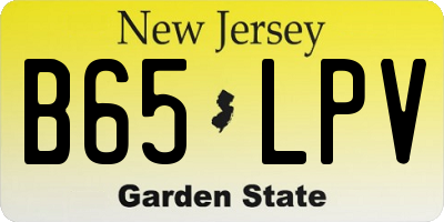 NJ license plate B65LPV