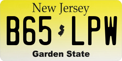 NJ license plate B65LPW