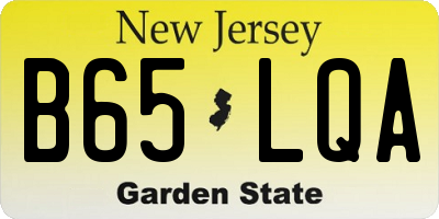 NJ license plate B65LQA