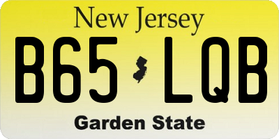 NJ license plate B65LQB