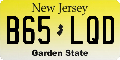 NJ license plate B65LQD