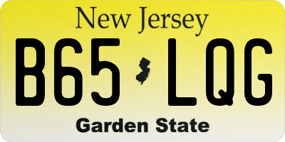 NJ license plate B65LQG