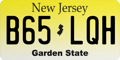 NJ license plate B65LQH